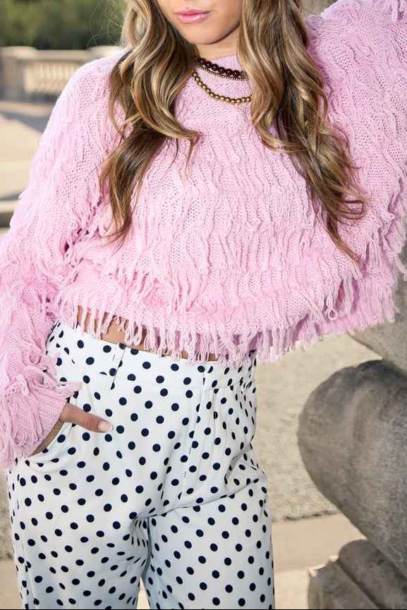 Fringe Knit Sweate