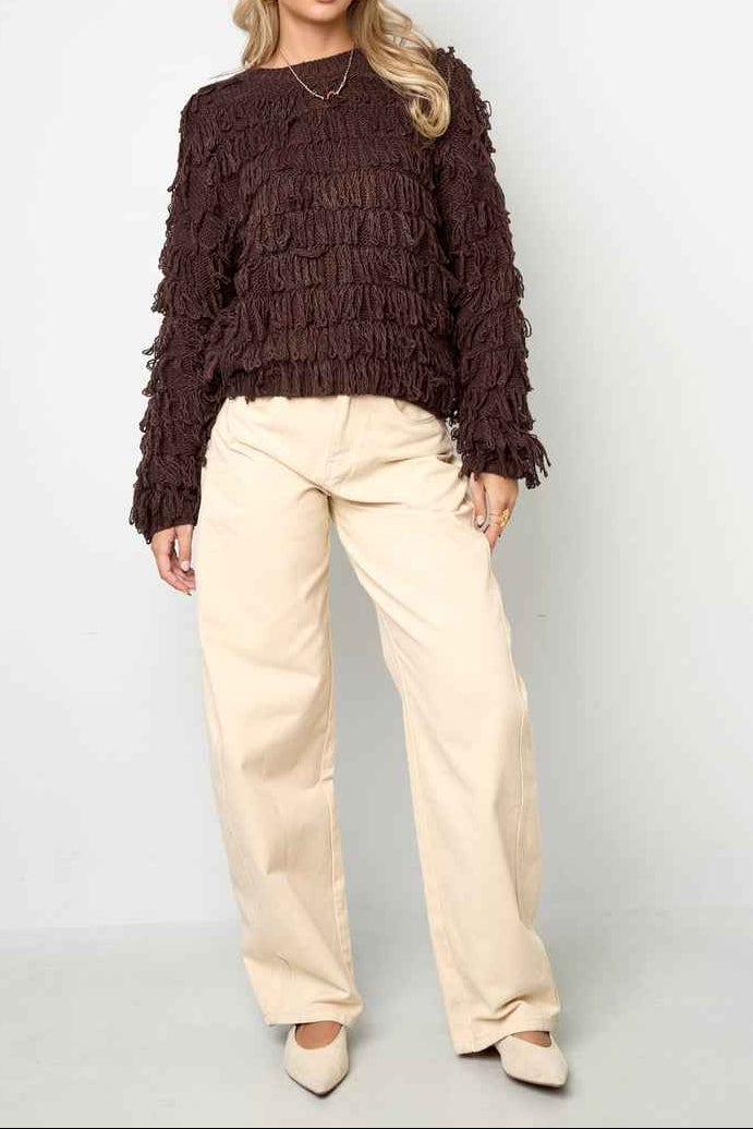 Fringe Knit Sweate