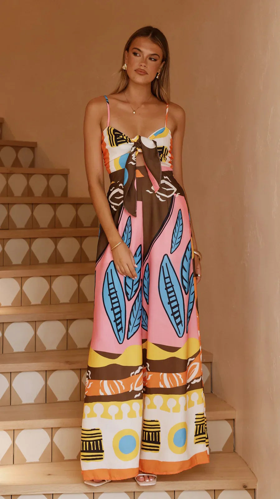 Ruby Sunset Jumpsuit met Strik