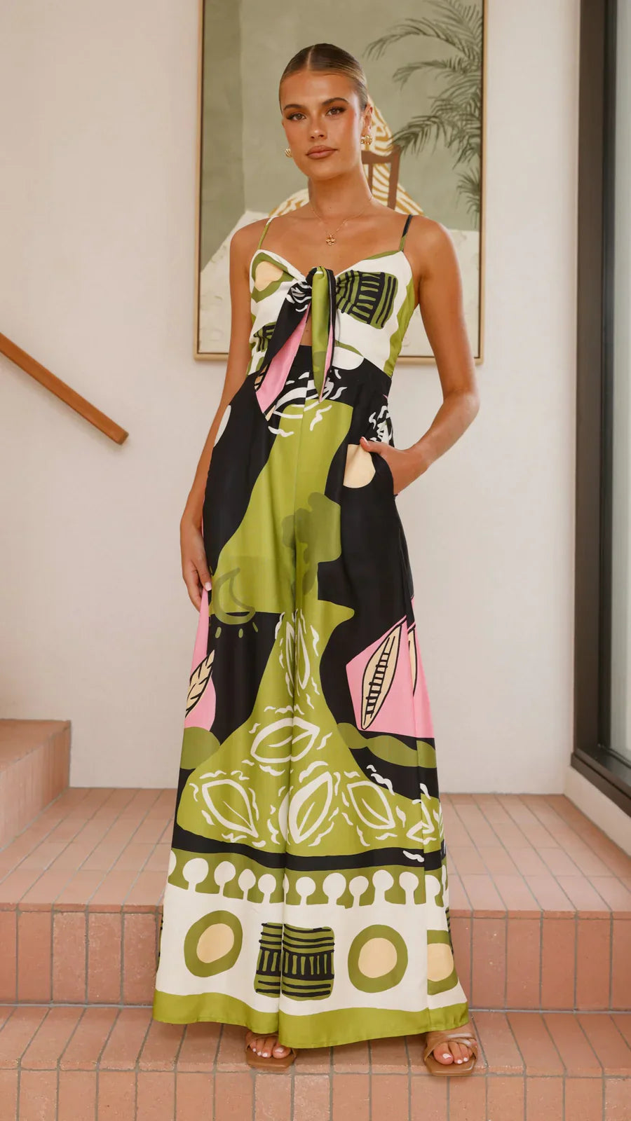 Ruby Sunset Jumpsuit met Strik