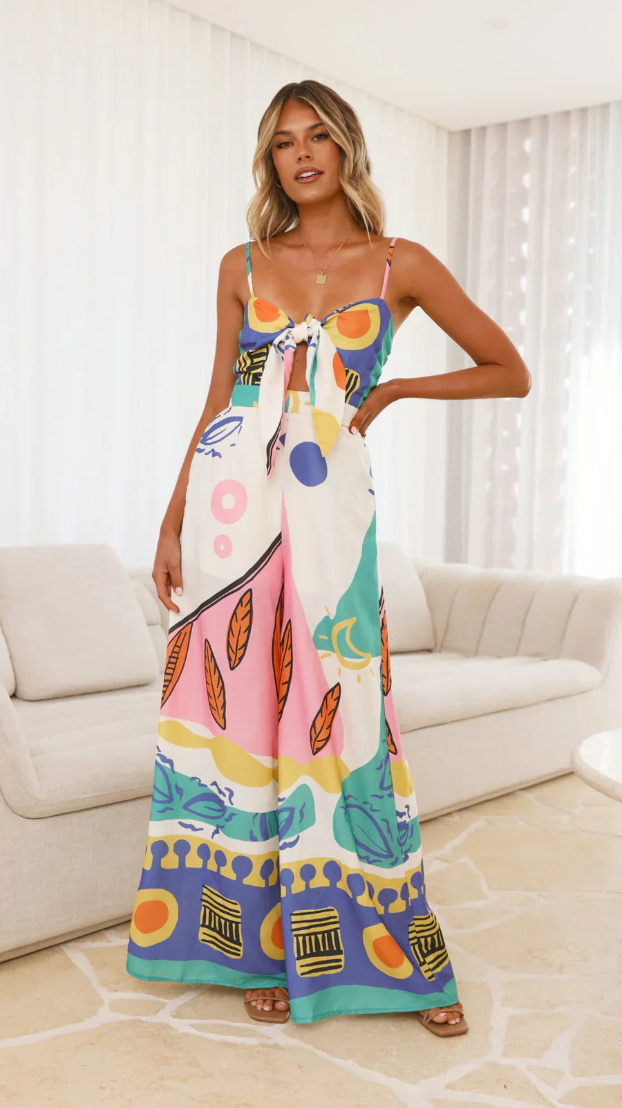 Ruby Sunset Jumpsuit met Strik