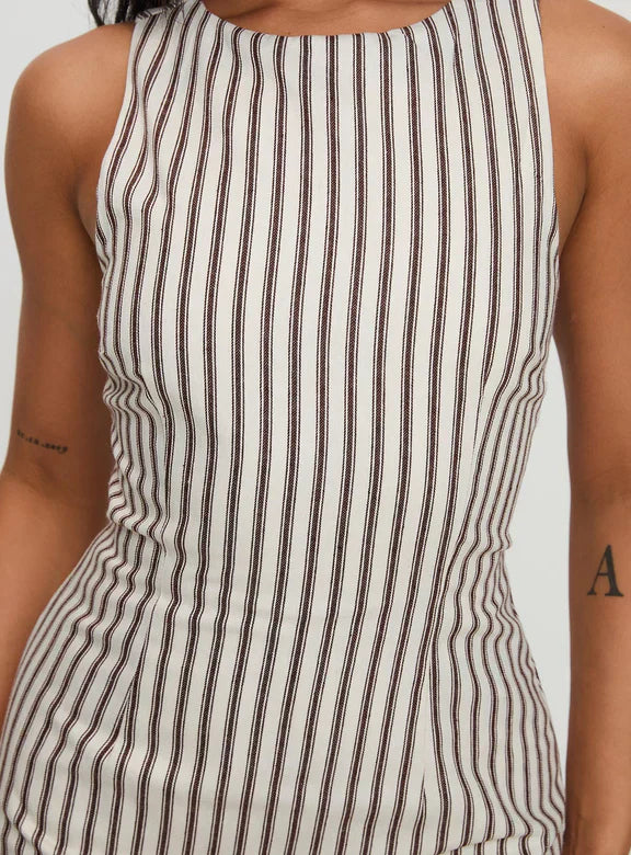 Elisa Gestreepte Mini Dres
