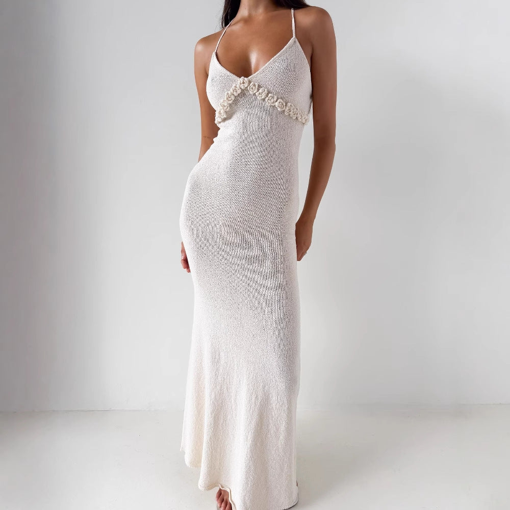 Gebreide Maxi Jurk – Bodycon Pasvorm 3D