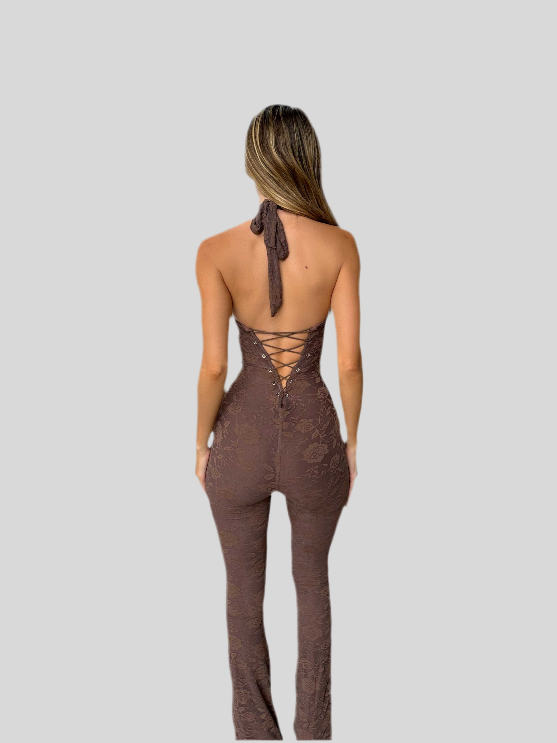 Selena Jumpsuit Mocha
