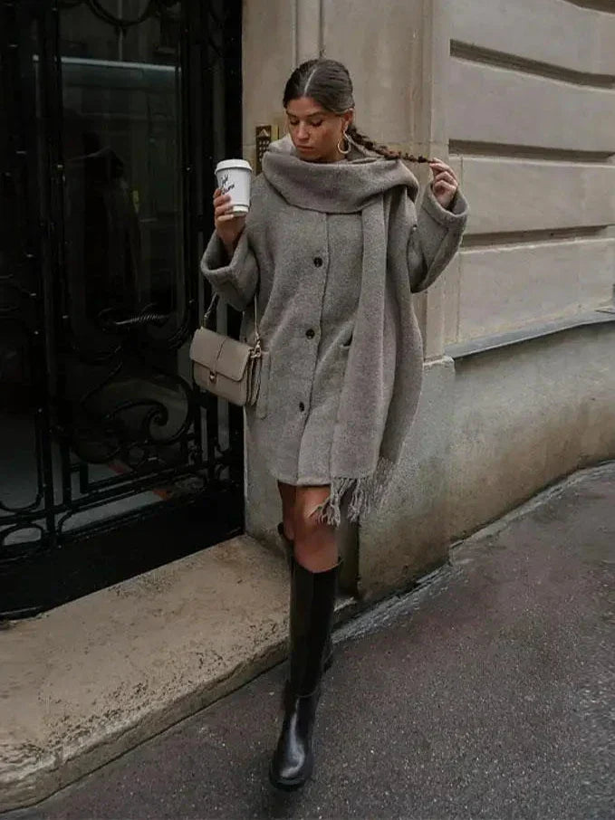 Nina | Cardigan met Sjaalkraag