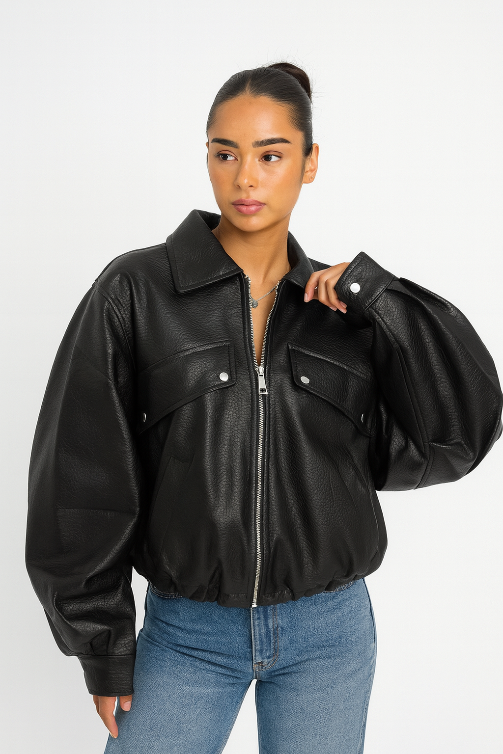 LEATHER BOMBER | Maison