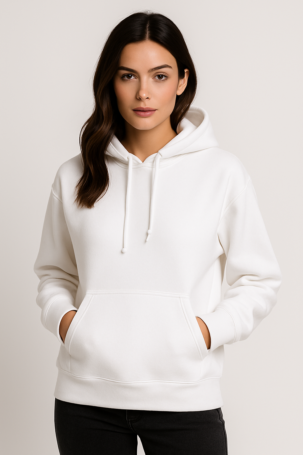 Basic white hoodie