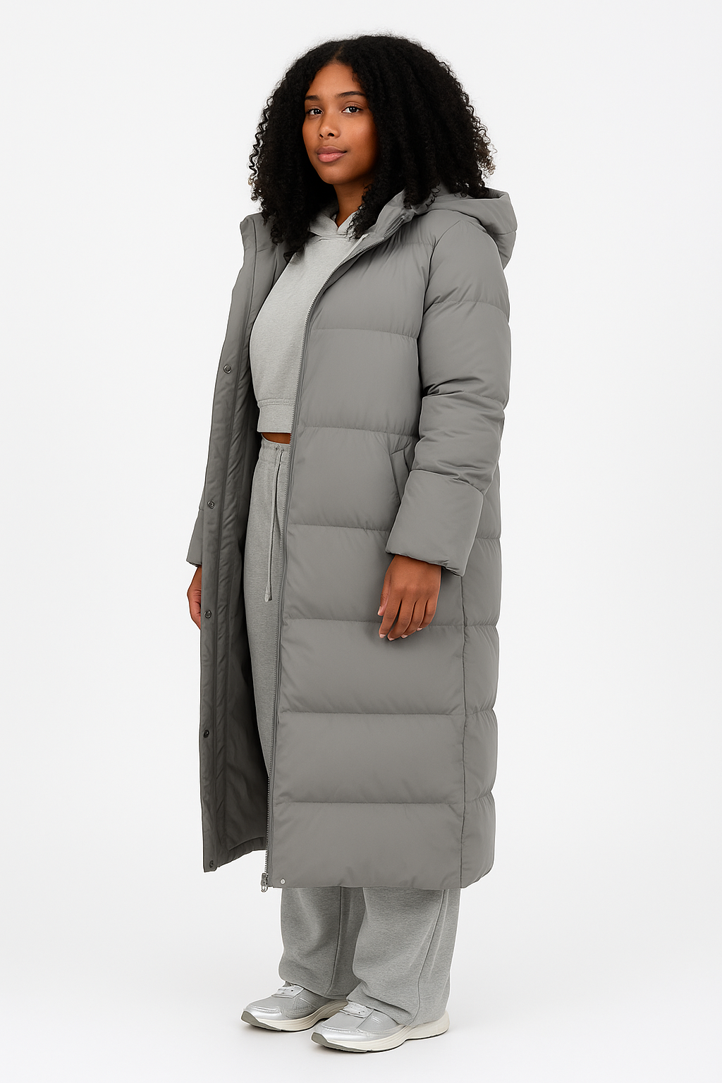 OVERSIZED PADDED COAT STORM GREY 7581