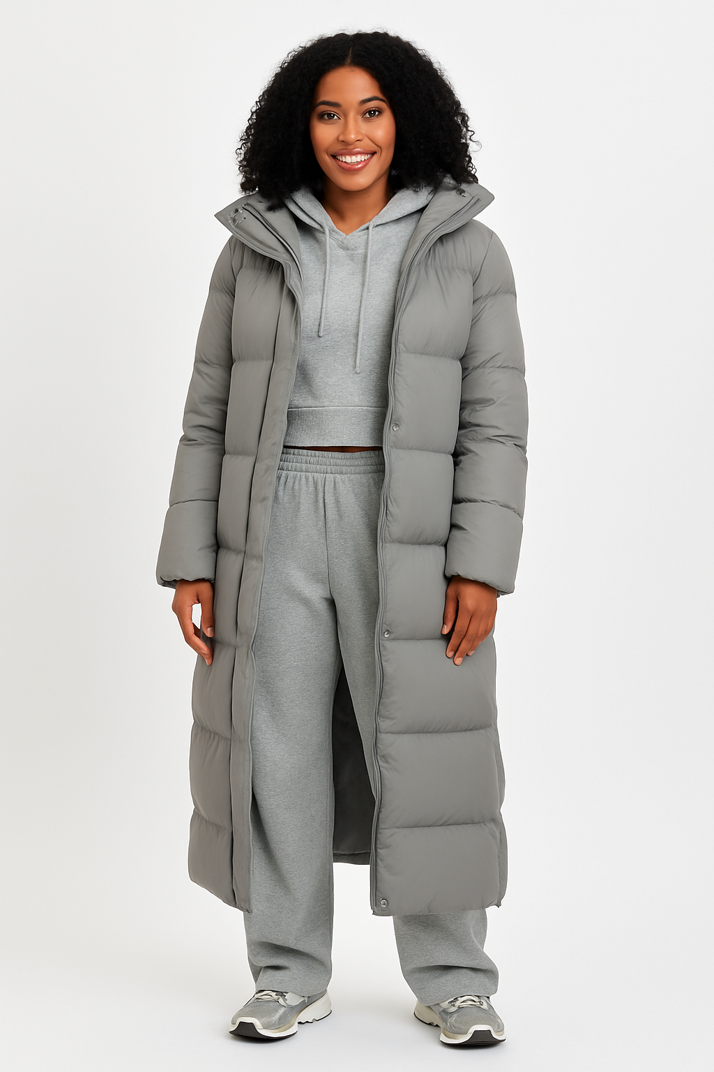 OVERSIZED PADDED COAT STORM GREY 7581