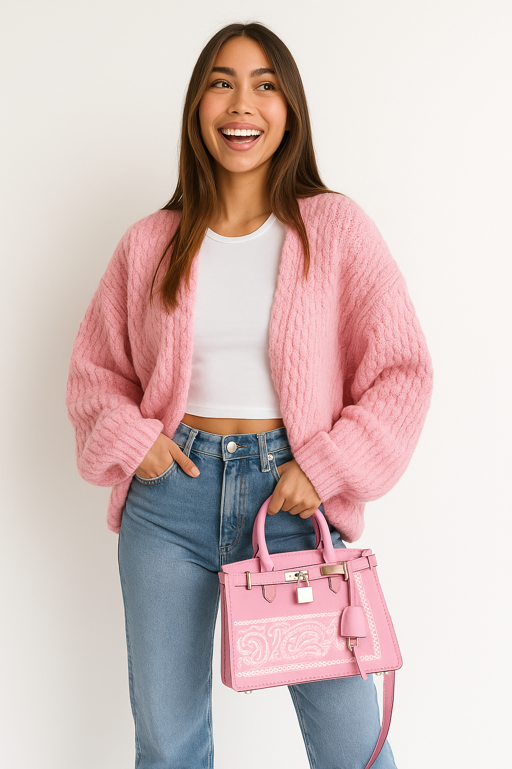 Cardigan Pink | Roze