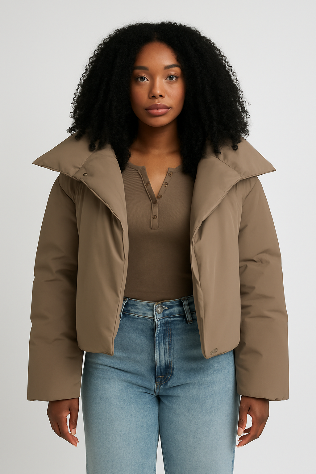 PREMIUM PUFFER TAUPE