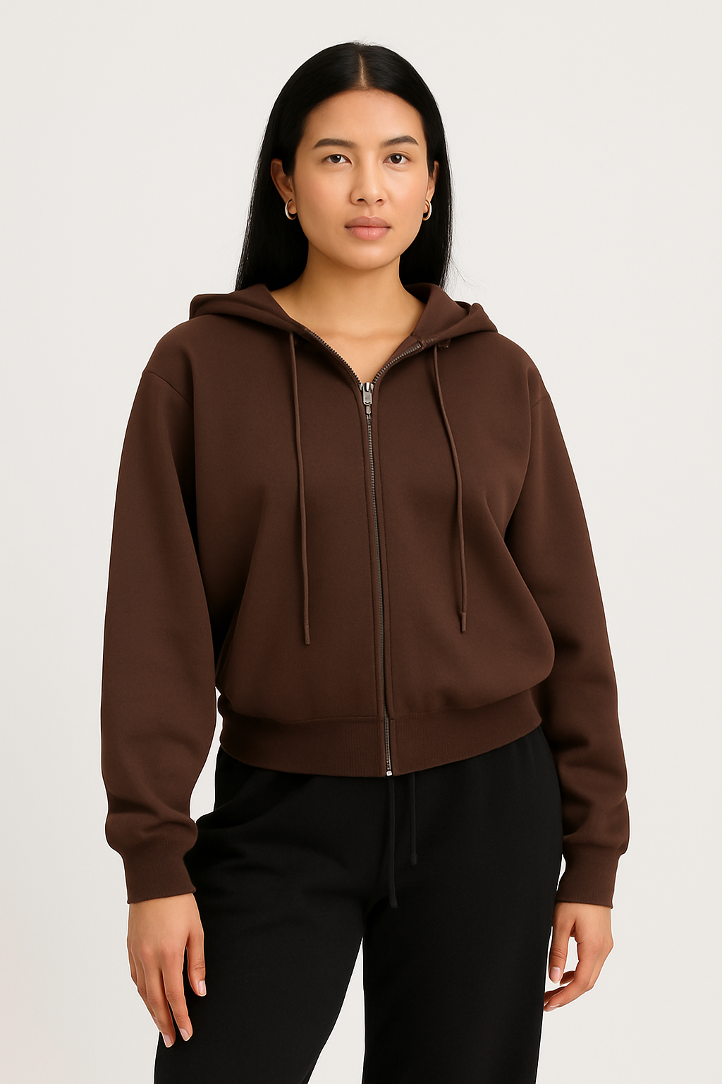 ZIP VEST CHOCO