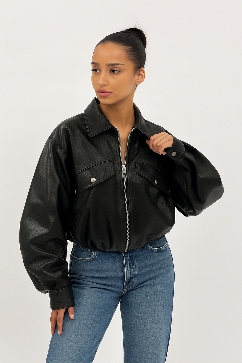 LEATHER BOMBER | Maison