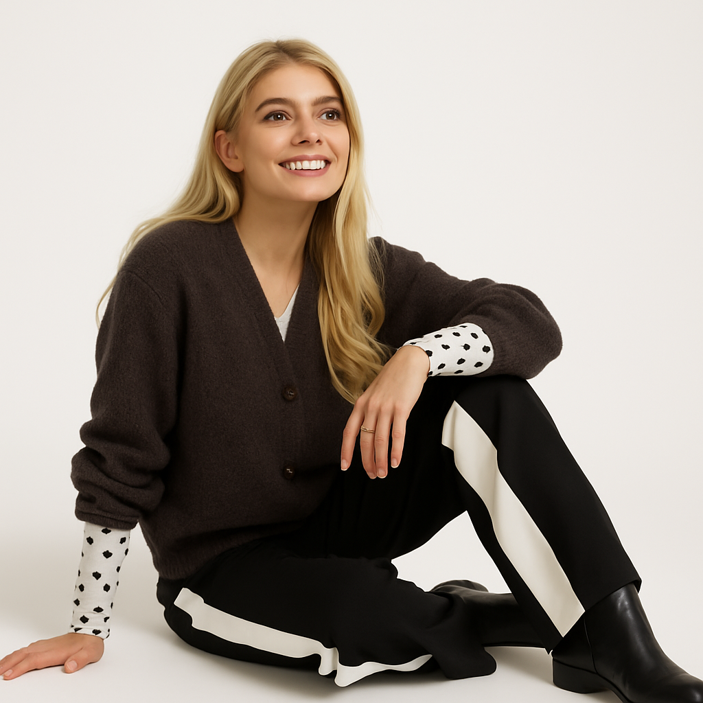 FREDE WIDE PANTS - Zwart