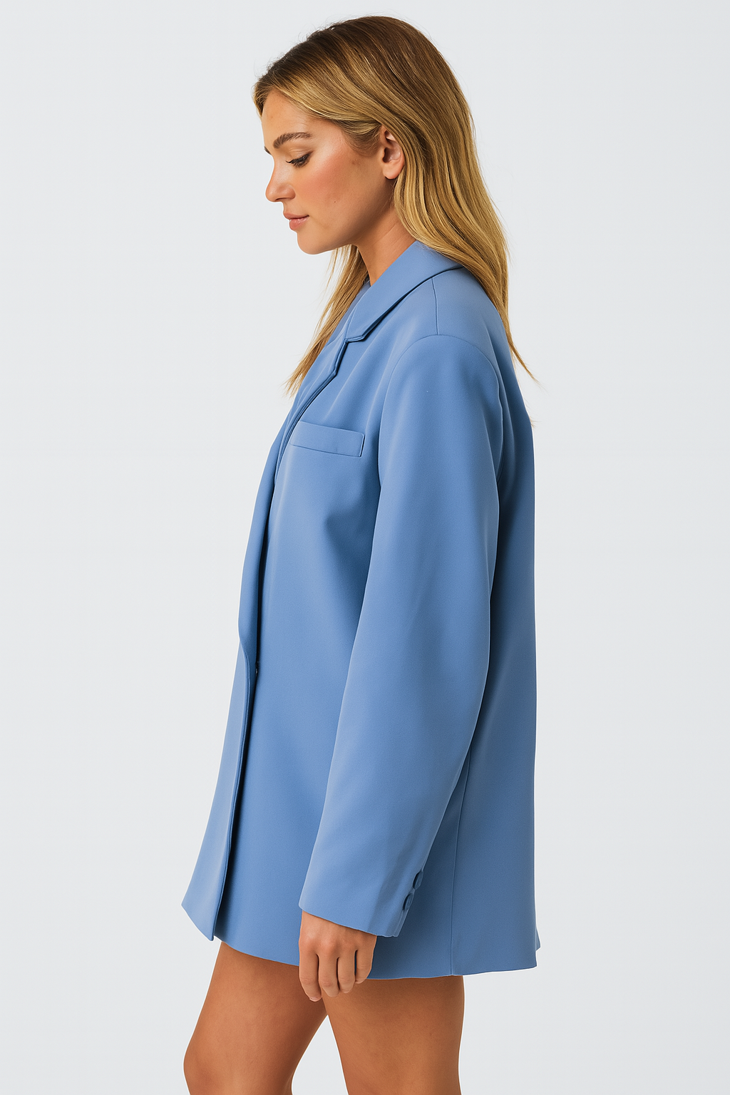 Maison Oversized Blazer Denim Blue