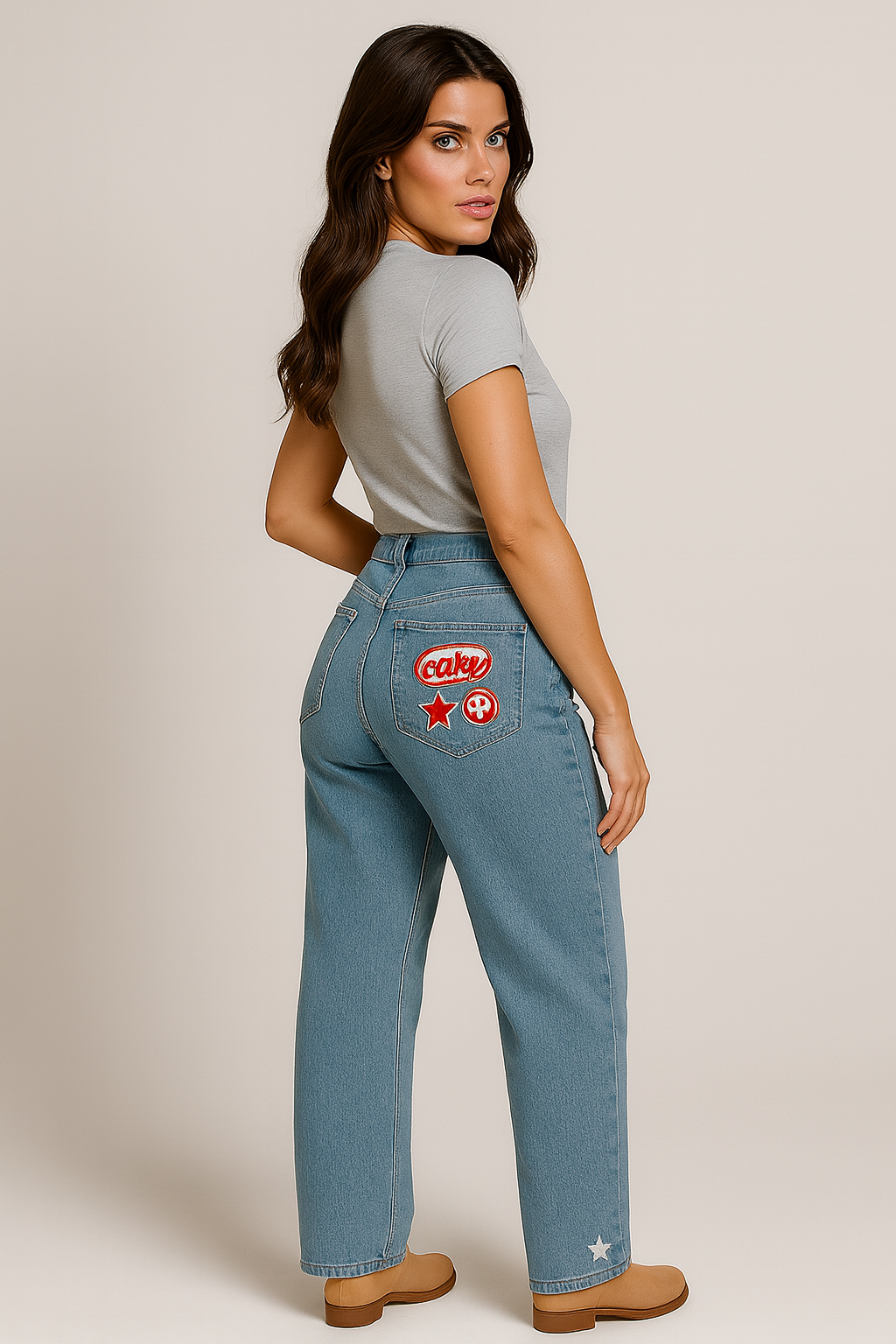 Caky Retro Patch Denim – TwinStar Edition