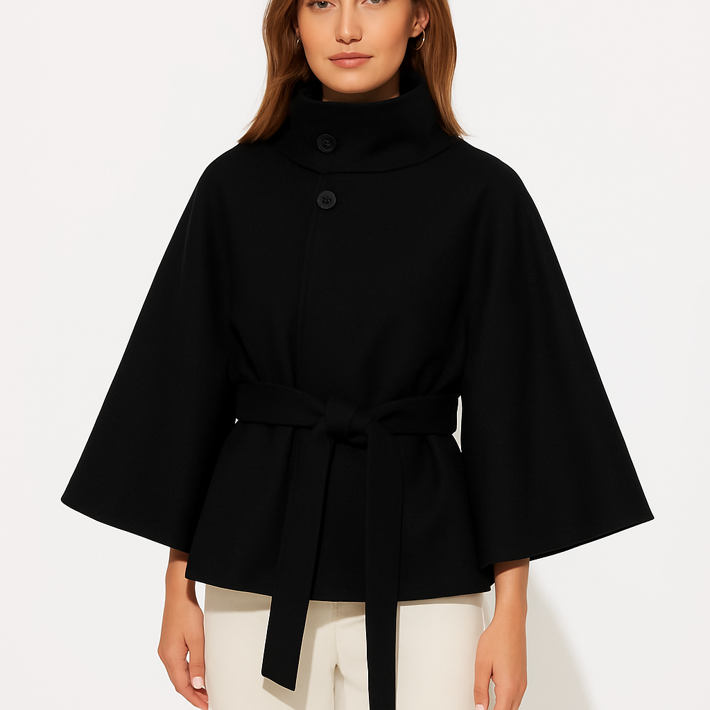 Belt Cape Jacket – Luxe Cape Jas met Ceintuur | Maison Noveau