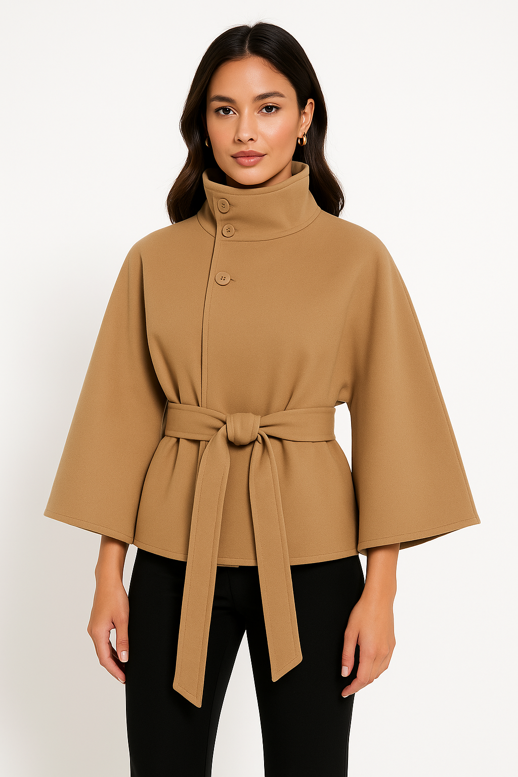 Belt Cape Jacket – Luxe Cape Jas met Ceintuur | Maison Noveau