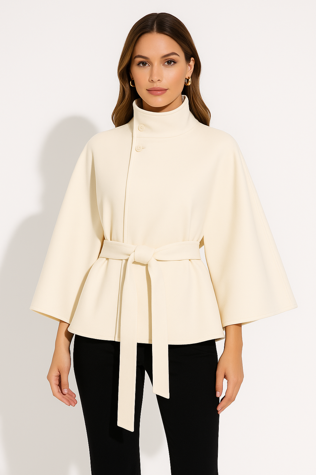 Belt Cape Jacket – Luxe Cape Jas met Ceintuur | Maison Noveau
