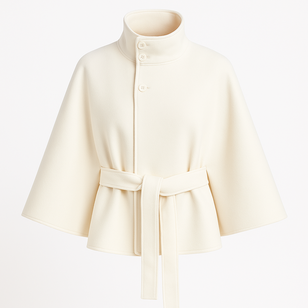 Belt Cape Jacket – Luxe Cape Jas met Ceintuur | Maison Noveau
