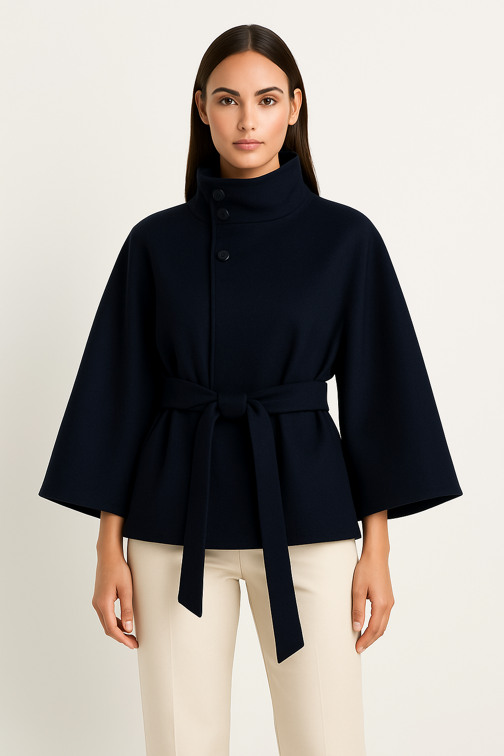 Belt Cape Jacket – Luxe Cape Jas met Ceintuur | Maison Noveau
