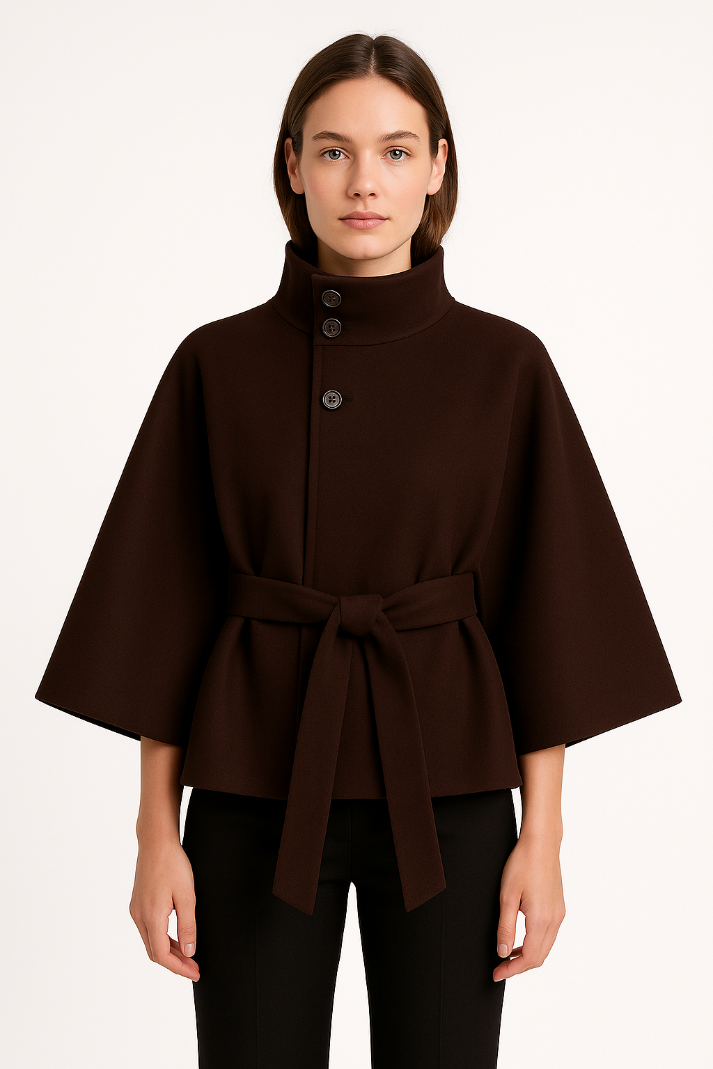Belt Cape Jacket – Luxe Cape Jas met Ceintuur | Maison Noveau