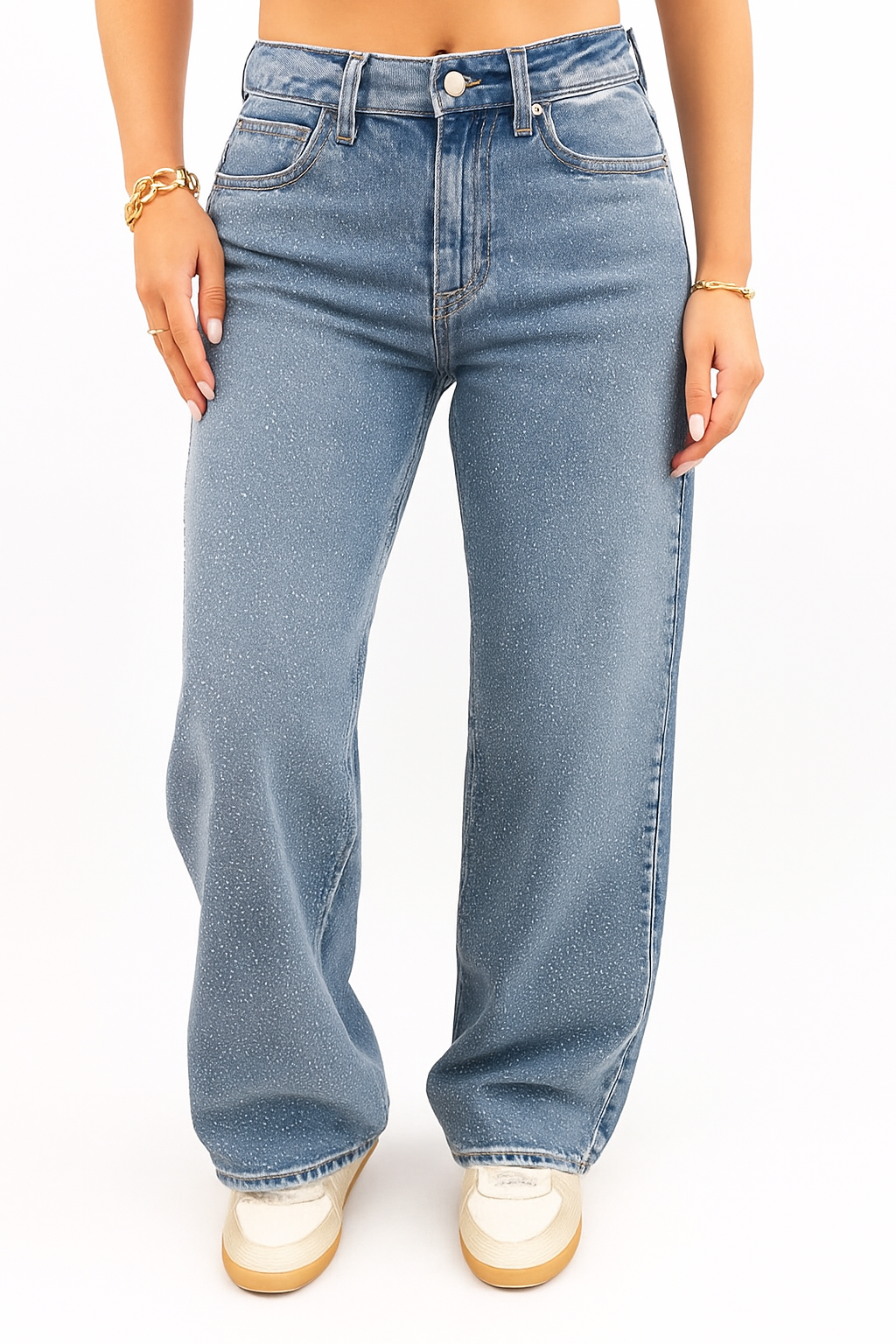 Sparkle Wide-Leg Denim