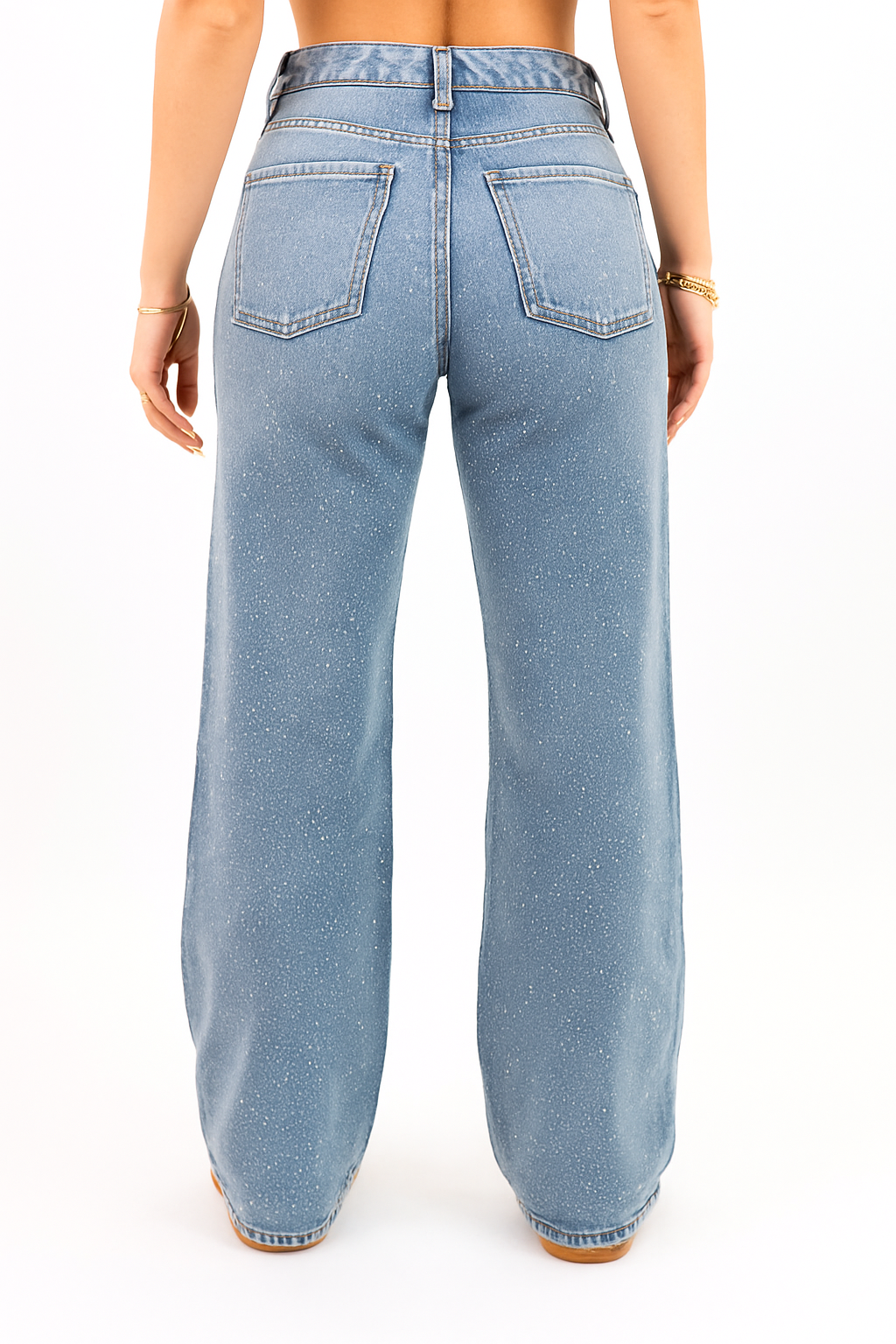 Sparkle Wide-Leg Denim