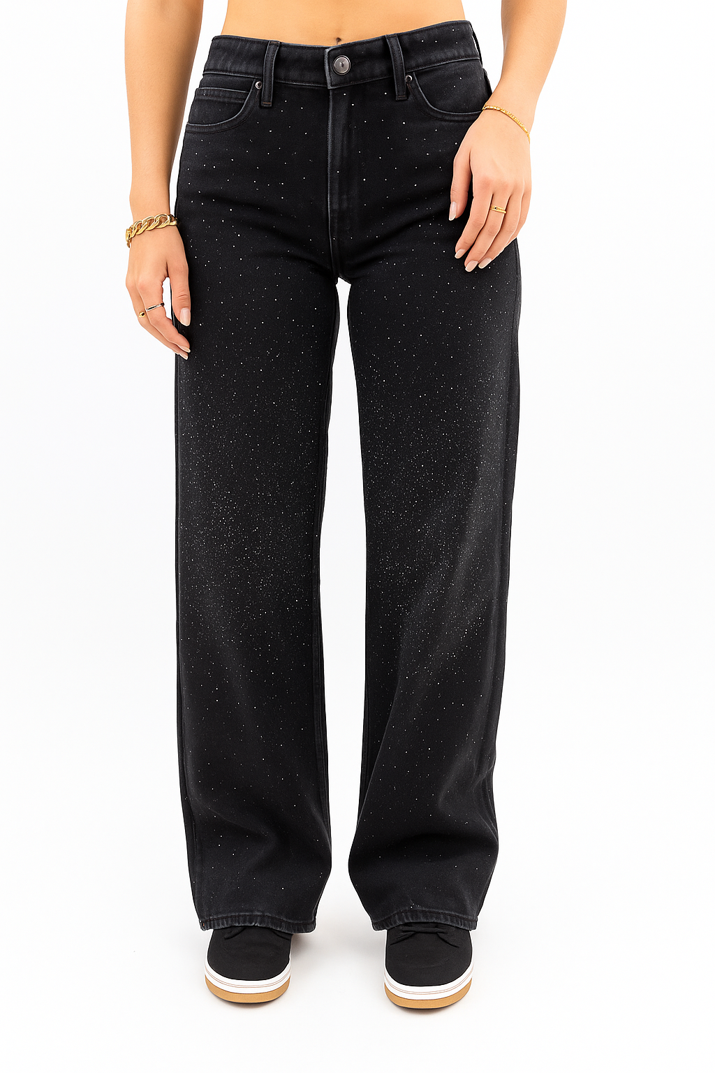 Sparkle Wide-Leg Denim