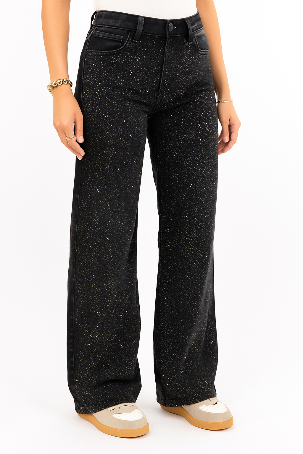 Sparkle Wide-Leg Denim