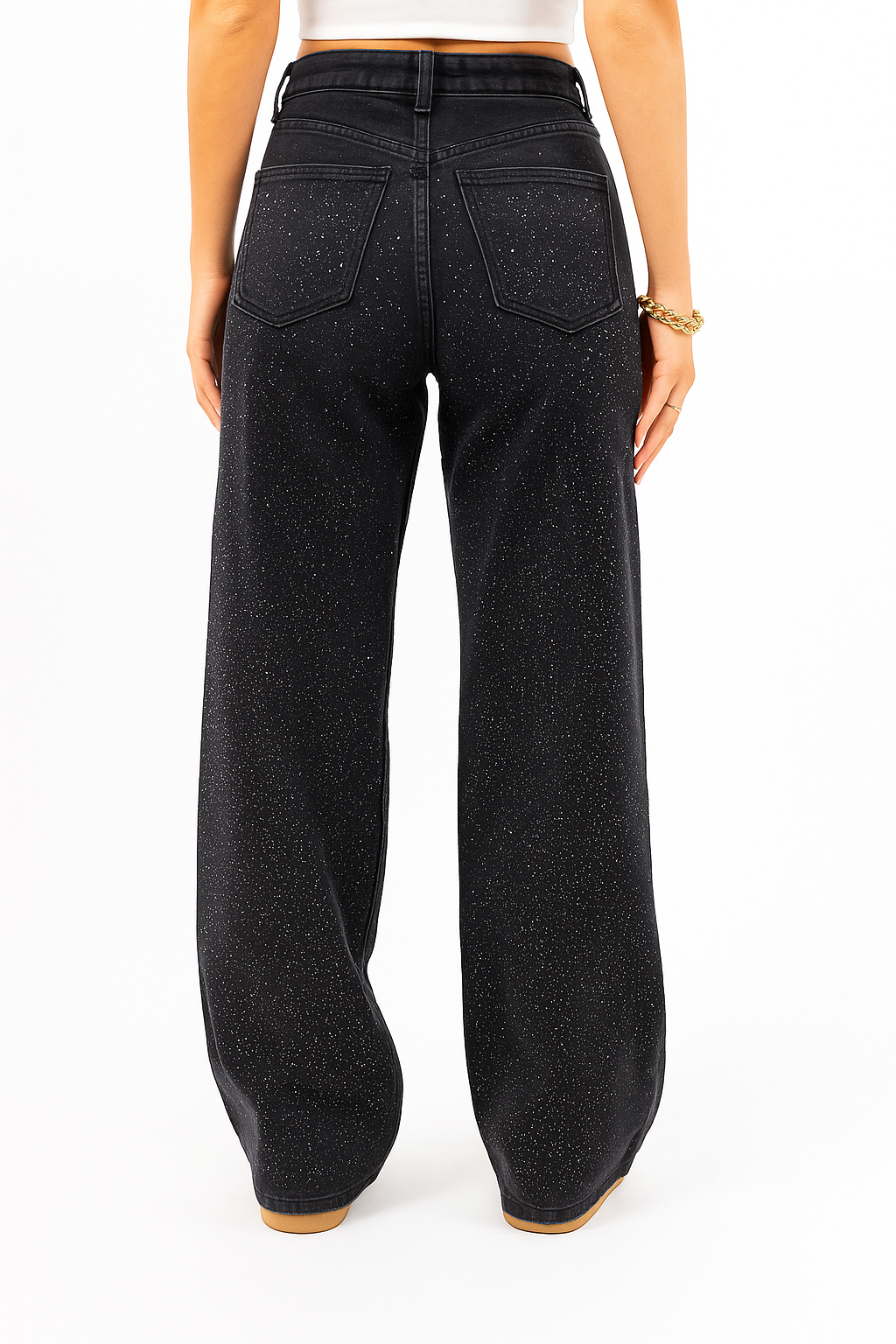 Sparkle Wide-Leg Denim