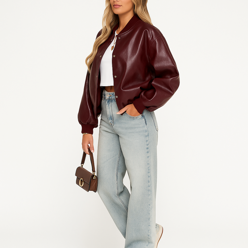 Saray bomberjack - burgundy