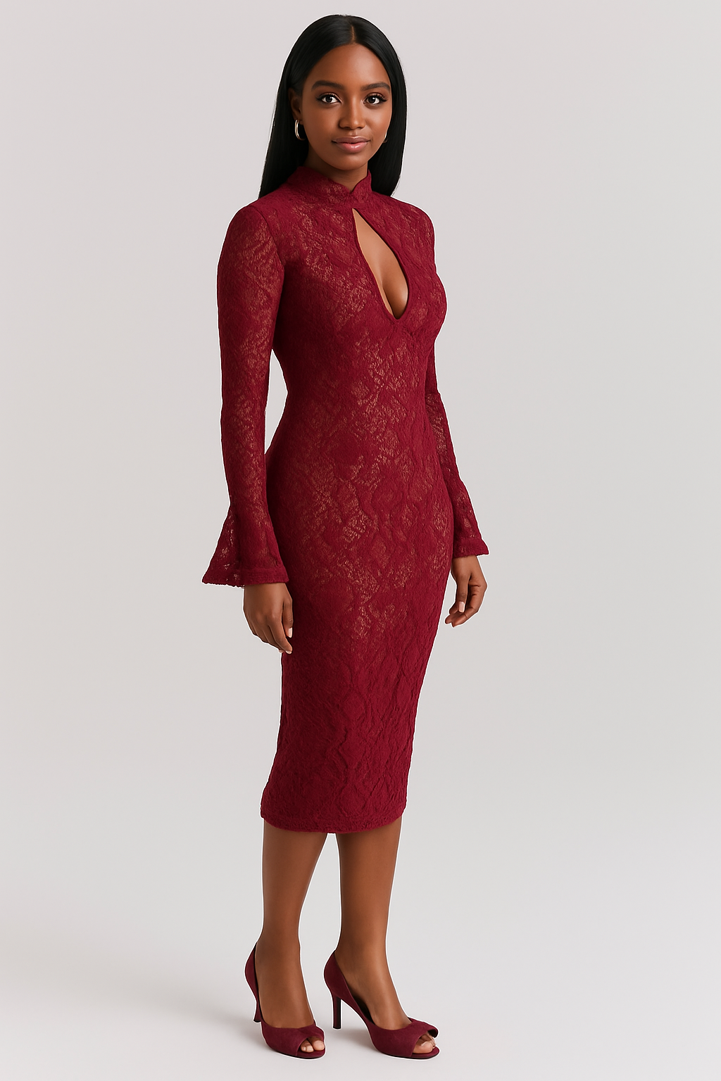 Midnight Charm Lace Dress
