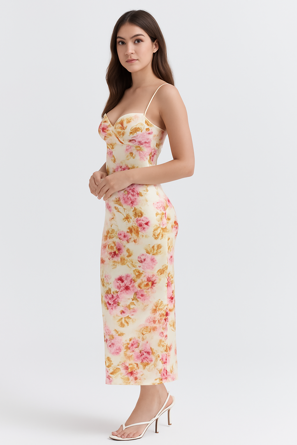 Jasmine Romantic Midi Jurk