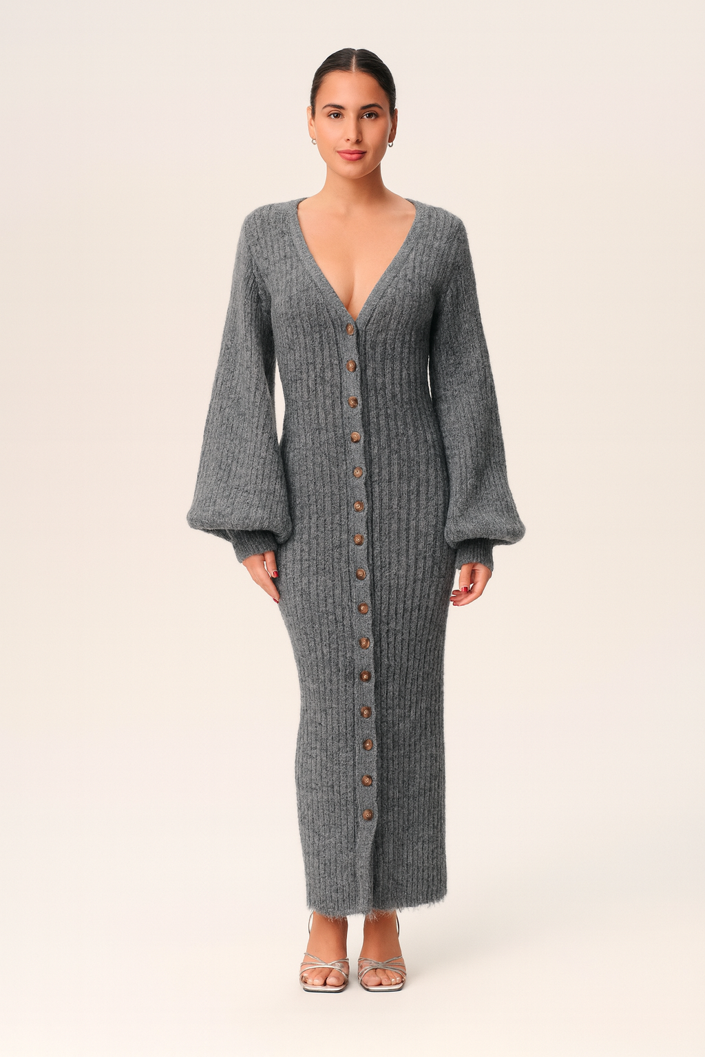 Elara Knit Dress | Grijs