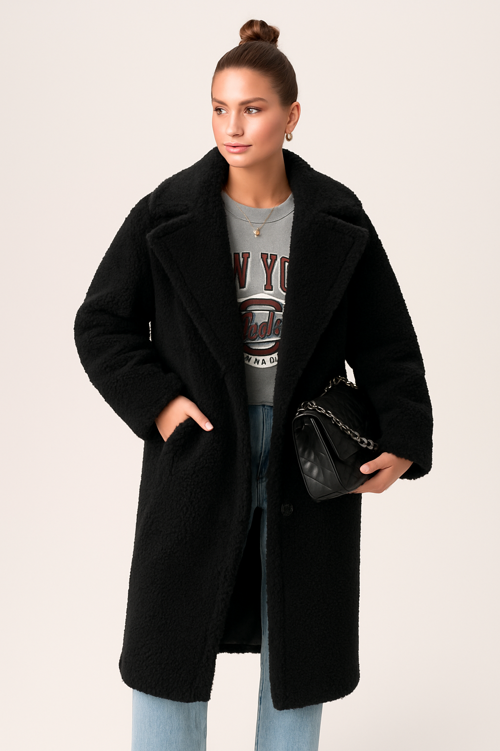 Naimy Fluffy Jacket Long