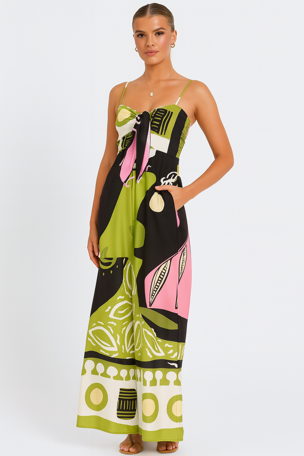 Ruby Sunset Jumpsuit met Strik
