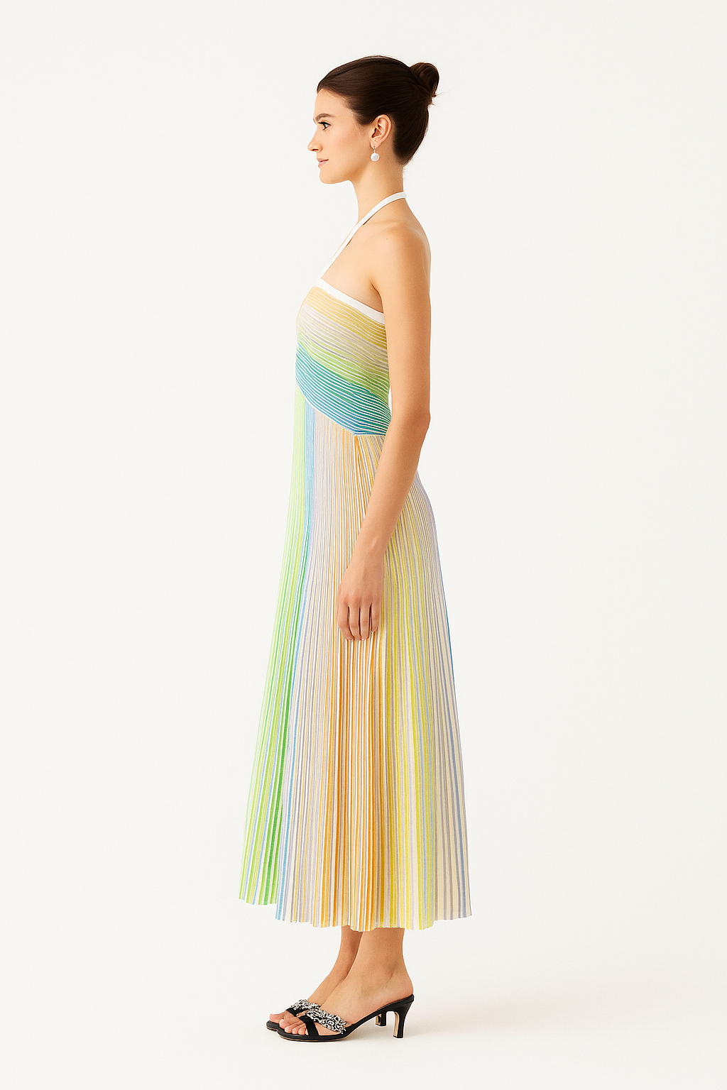 Liana Metallic Stripe Jurk