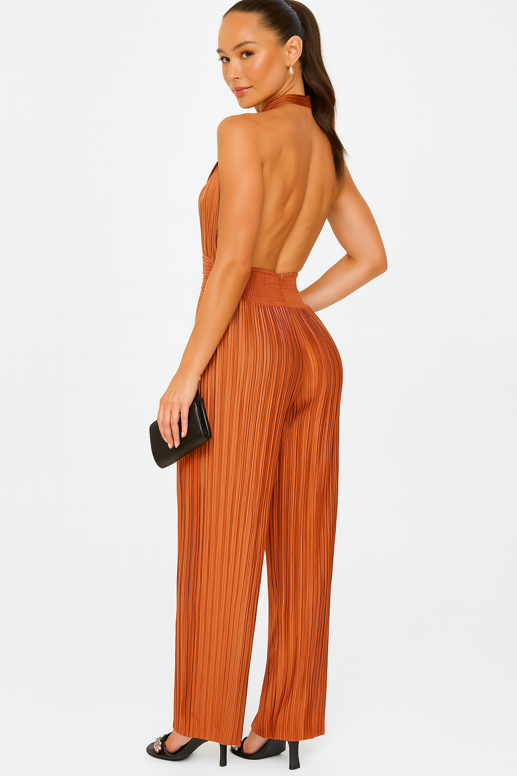 Zara Gedraaide Halter Jumpsuit