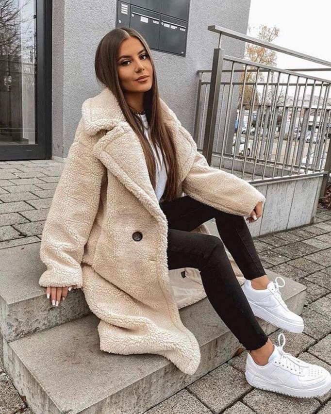 Naimy Fluffy Jacket Long