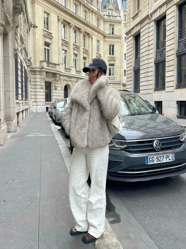 Macy | Jas van imitatiebont