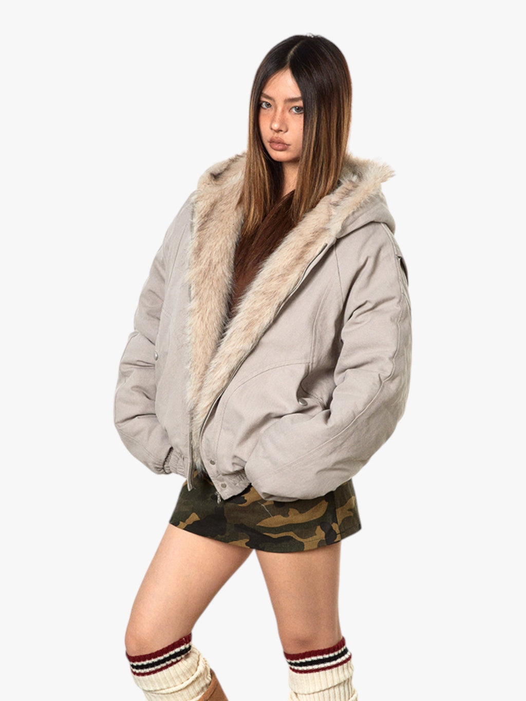 NordPeak Thickened Fur Jacket