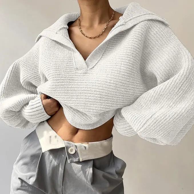 VéraSoft Lapel Sweater Top