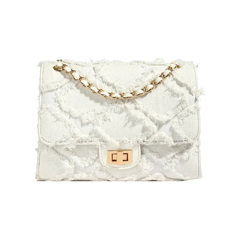 Eleni Gewatteerde Denim Tas