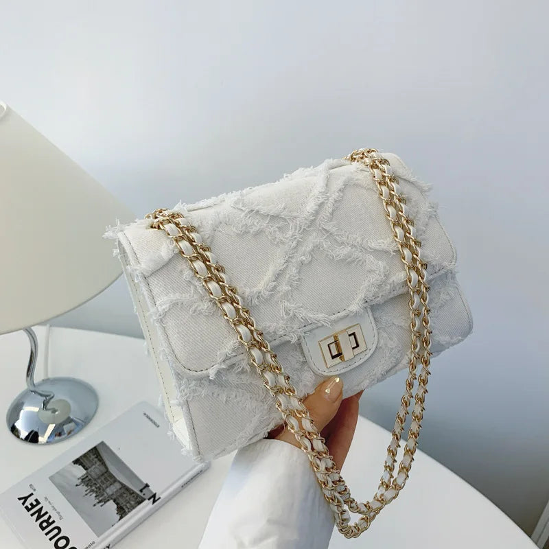 Eleni Gewatteerde Denim Tas