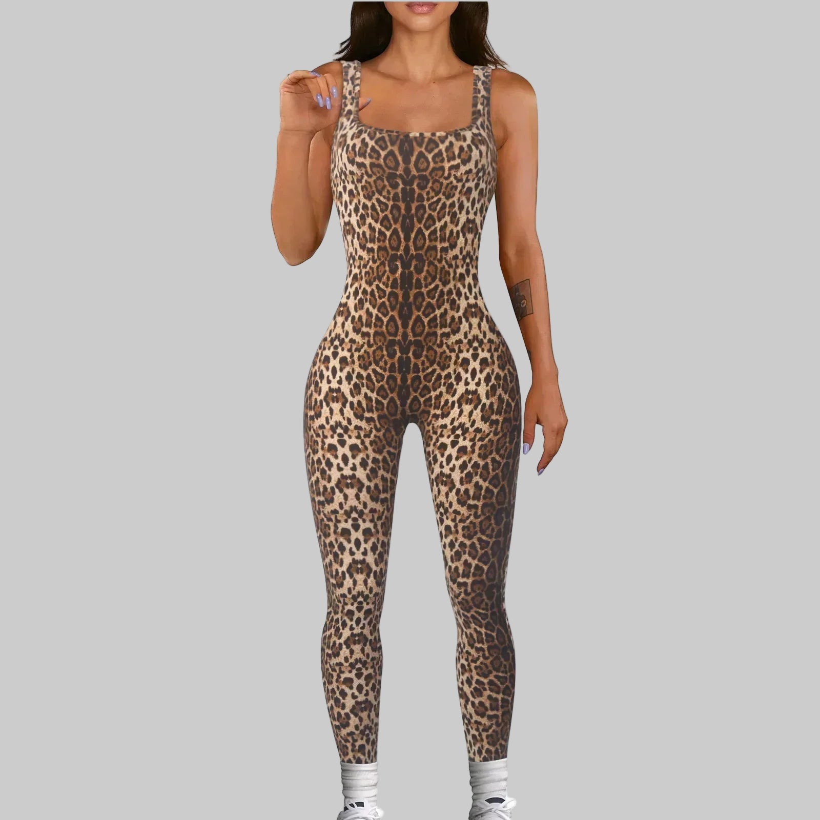 Leopard power jumpsuit