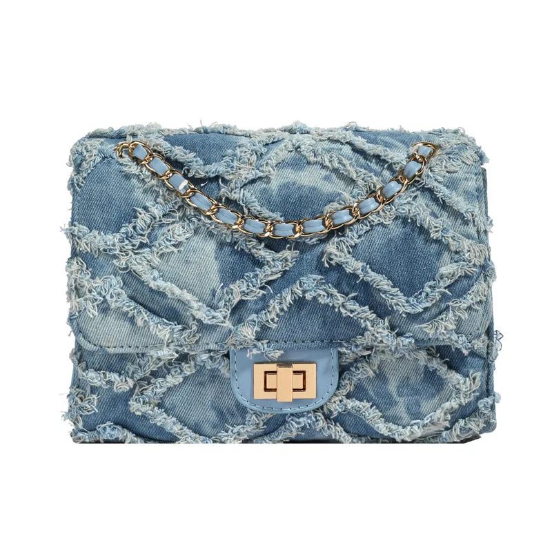 Eleni Gewatteerde Denim Tas