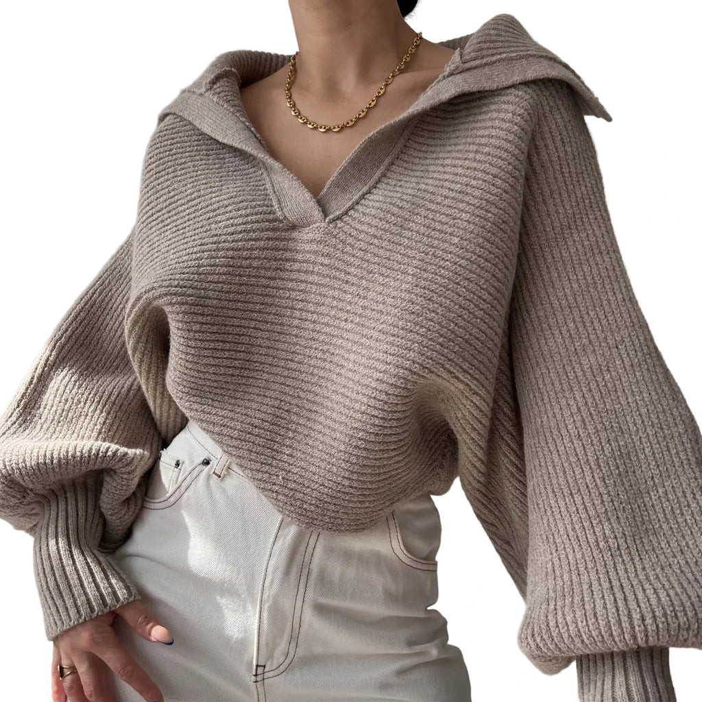VéraSoft Lapel Sweater Top