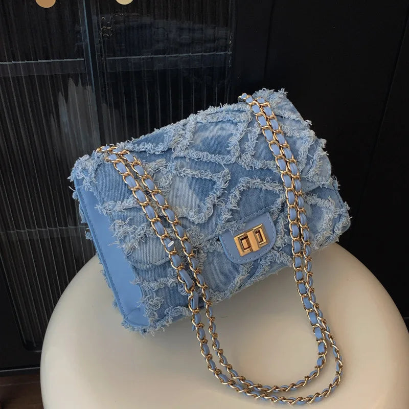 Eleni Gewatteerde Denim Tas