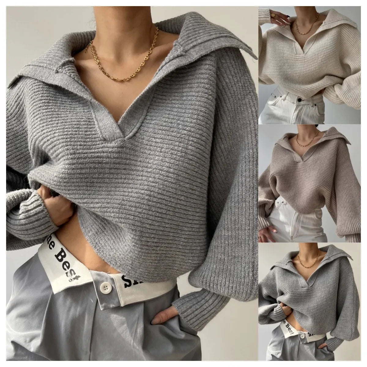 VéraSoft Lapel Sweater Top